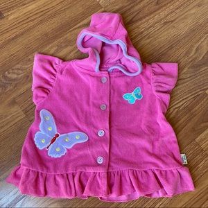 Wee wave coverup beach pool swim hot pink 9-12 mo.